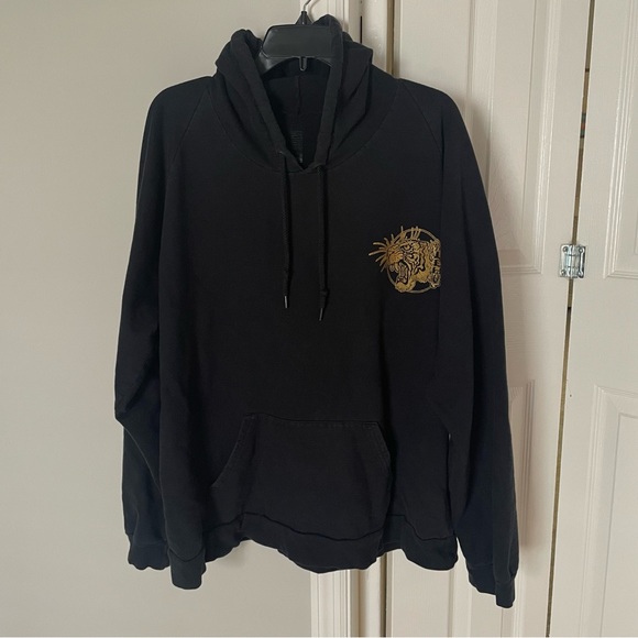 Tim Lehi rare black with gold tiger pullover hoodie sweatshirt size XXL. - Picture 2 of 5